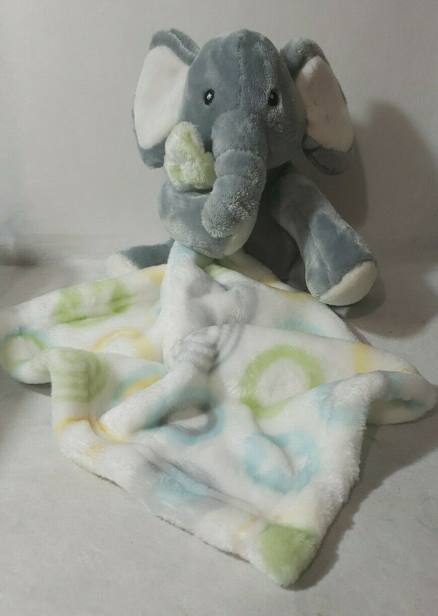 Little Miracles Gray Elephant Plush Lovey Security Blanket Star Circle Costco