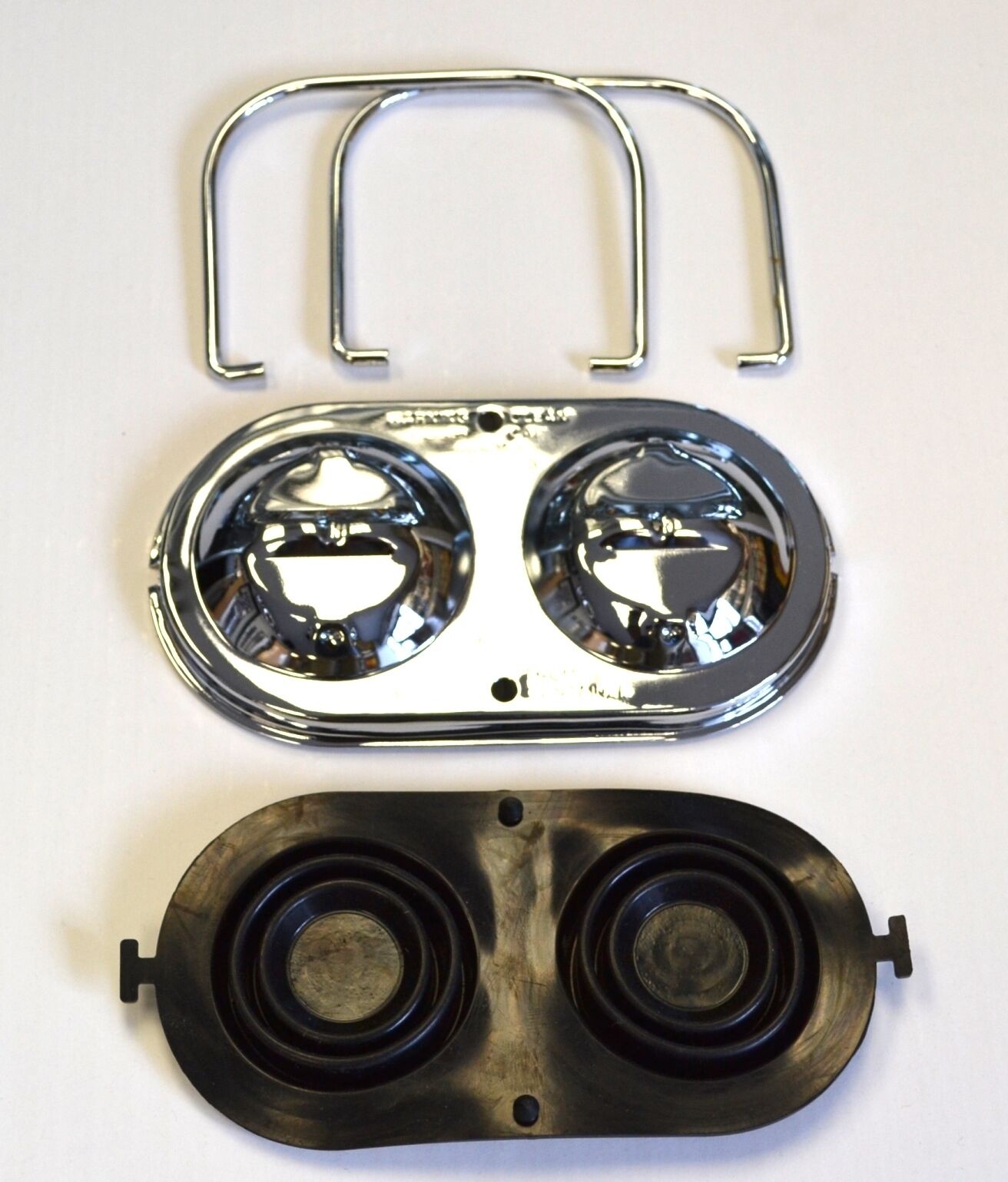 1967-1982 Corvette Master Cylinder Cover Chrome W/ Bails & Gaskets Ready To Ship
