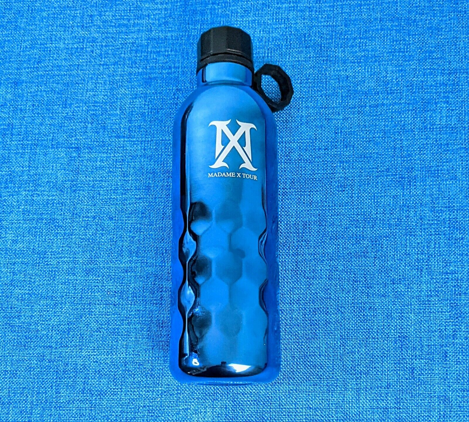 Madonna Madame X Tour Water Bottle Blue Metallic Limited Venue Merch Promo
