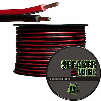 16 Gauge Speaker Wire Red Black Cable Power Ground Strand Copper 25 Ft Car Home