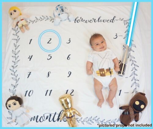 Baby Milestone Blanket - Monthly Photography Photo Prop - Great Baby Shower Gift
