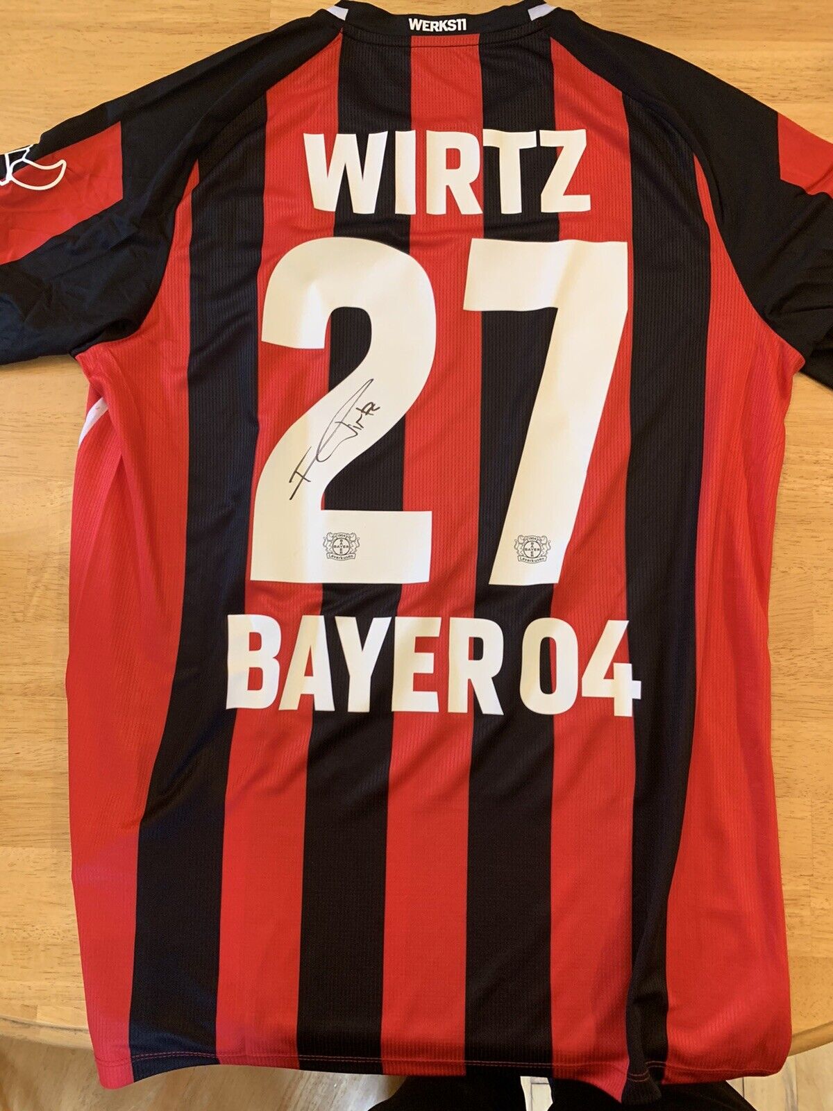 Autographed 2021-22 Florian Wirtz Bayer Leverkusen Home Jersey New With Tags