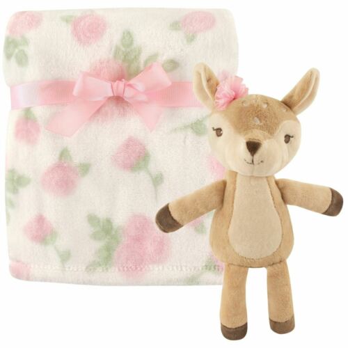 Hudson Baby Plush Blanket And Toy, 2-piece Set, Girl Fawn